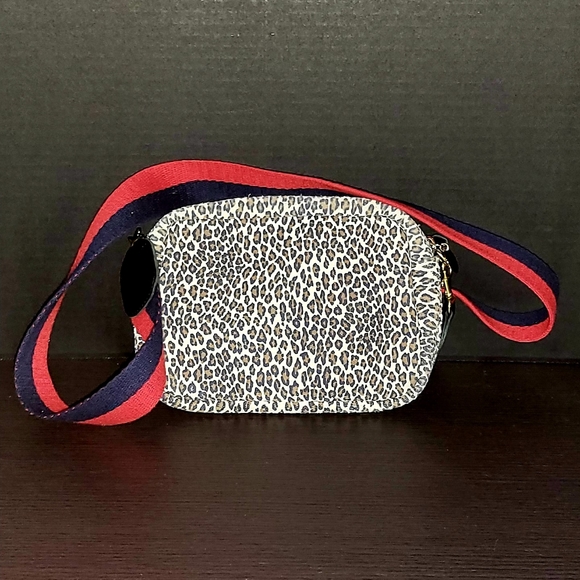 Clare V. Midi Sac Leopard Print Leather Crossbody Bag - Picture 6 of 7